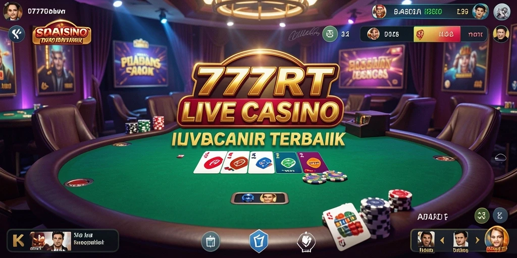 Tampilan gameplay Live Casino 777RT dengan dealer profesional.