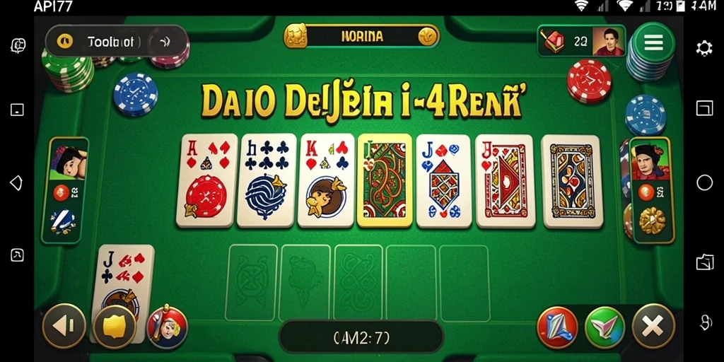 Tampilan gameplay Domino yang menarik dan interaktif di API77.
