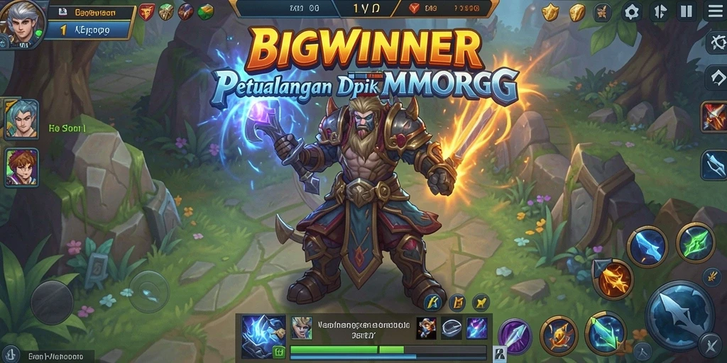 Screenshot gameplay BIGWINNER yang menampilkan aksi seru dalam dunia MMORPG.