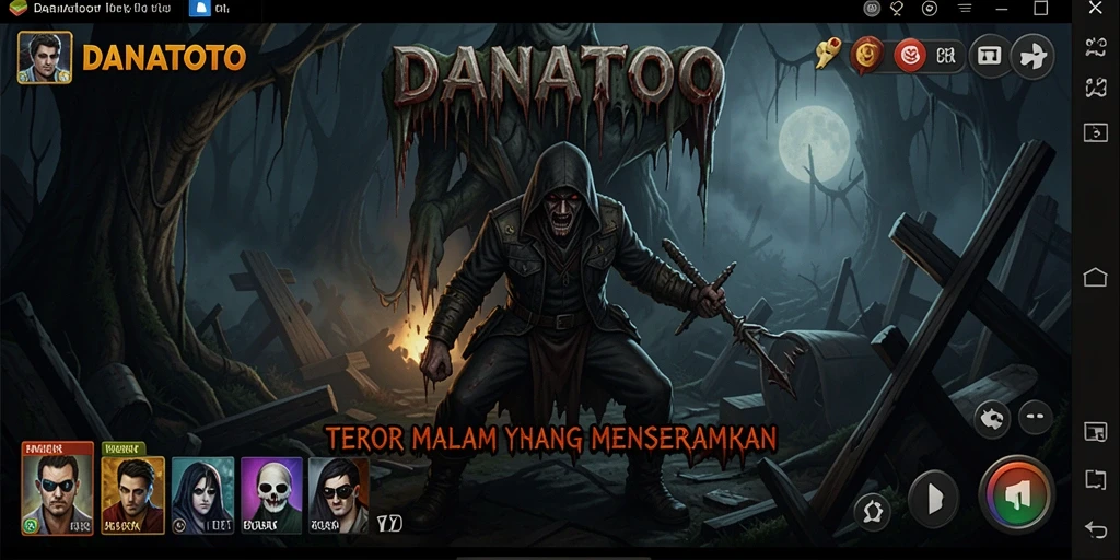 Screenshot dari gameplay DANATOTO yang menampilkan suasana Horror yang mencekam.