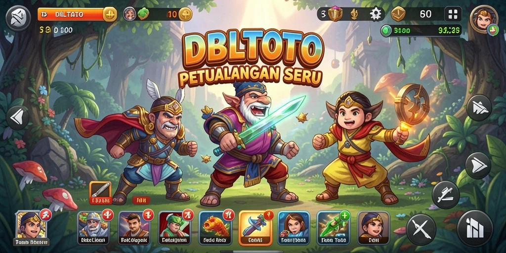 Tangkapan layar utama DBLTOTO menampilkan momen mendebarkan dari gameplay petualangan.