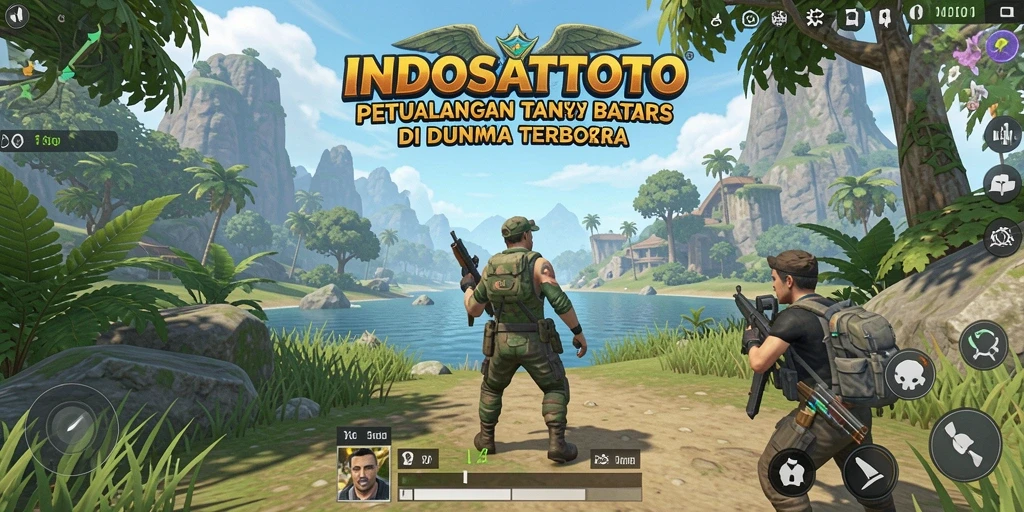 Tangkapan layar gameplay INDOSATTOTO menampilkan petualangan seru di dunia terbuka.