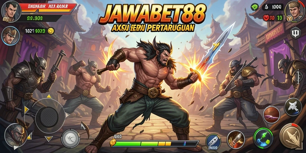 Tampilan aksi mendebarkan dalam permainan JAWABET88.
