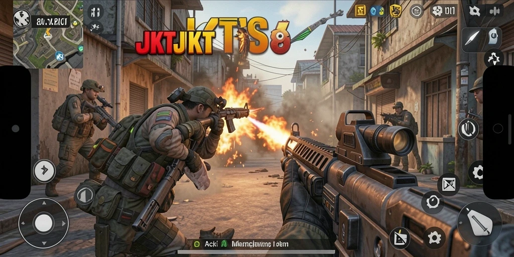 Tampilan gameplay JKTJKT yang menarik dan mendebarkan.