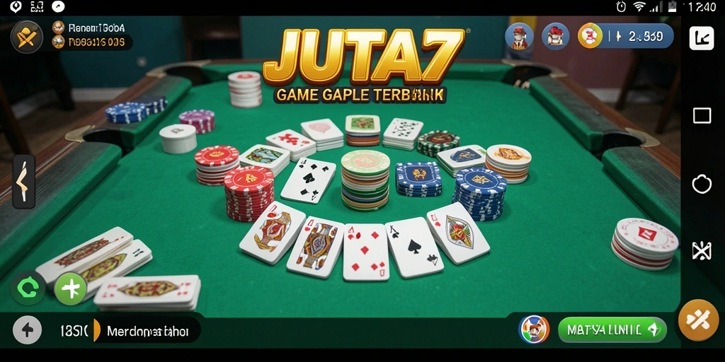 Gameplay seru JUTA7 dalam permainan Gaple.