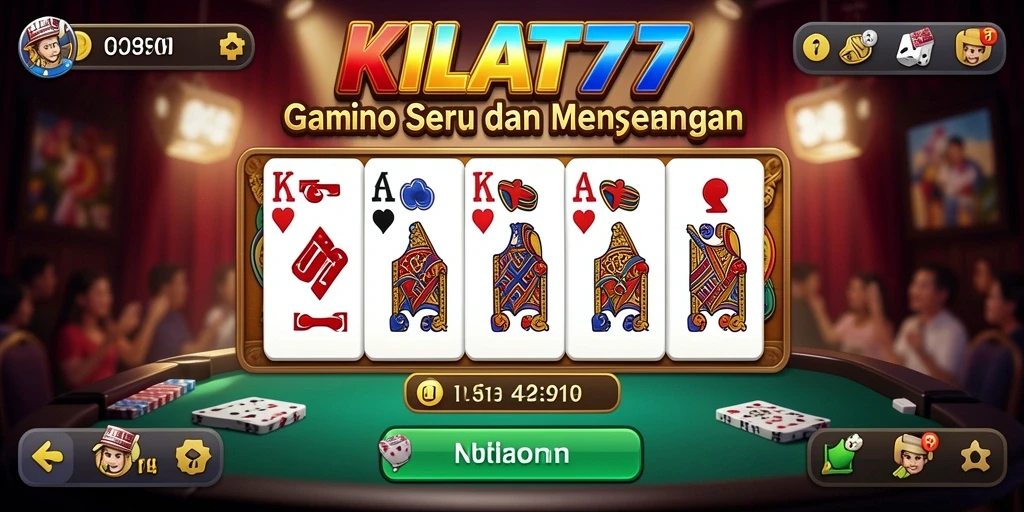Tampilan gameplay seru dalam KILAT77 saat bermain Domino.