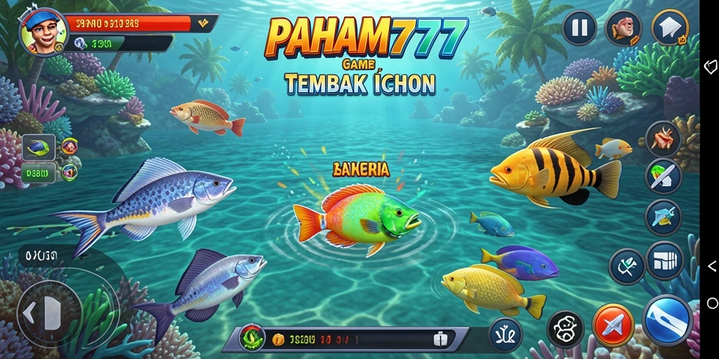 Tampilan menarik dari gameplay PAHAM777 Tembak Ikan.