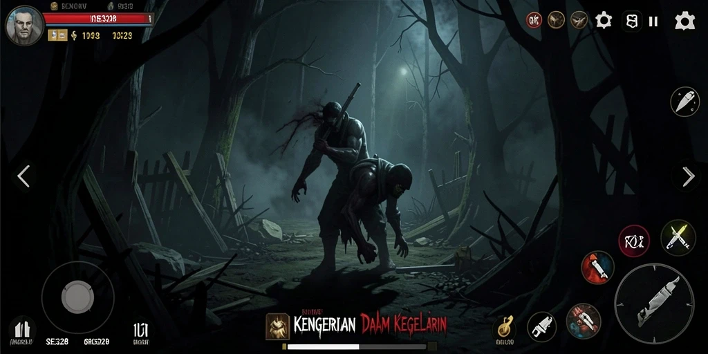 Screenshot SE328 menampilkan momen gameplay yang mencekam dengan suasana gelap.