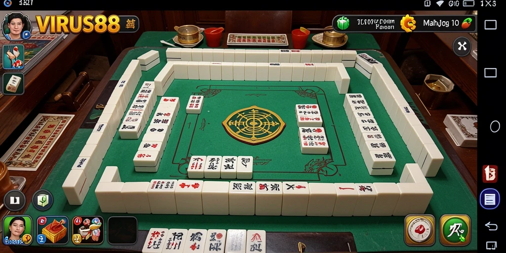 Gameplay Mahjong yang menarik dan seru dalam VIRUS88.
