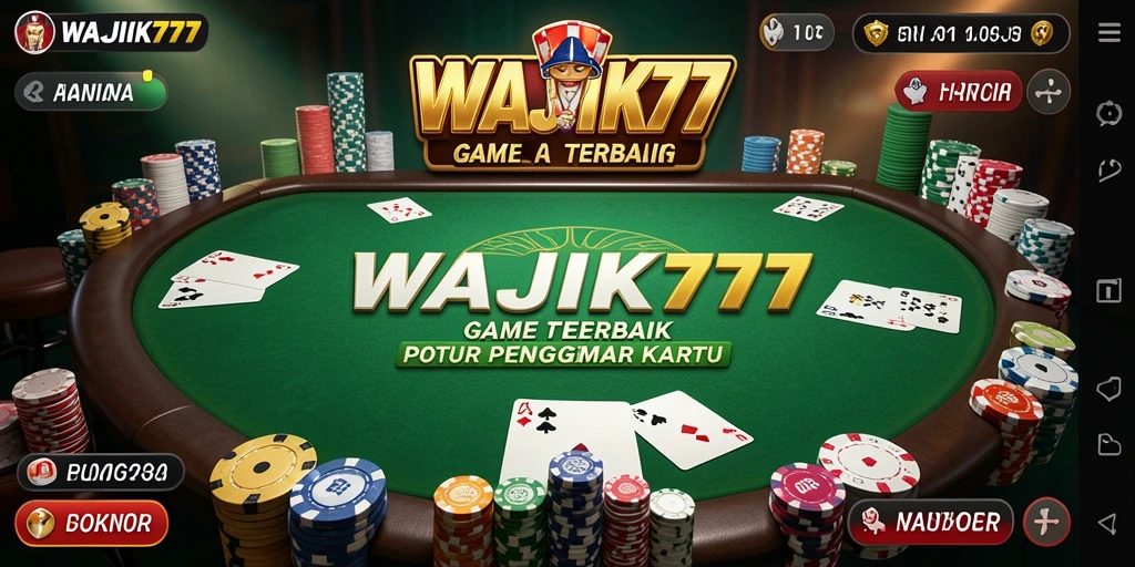 Tampilan gameplay seru dalam WAJIK777 yang menampilkan aksi Poker.